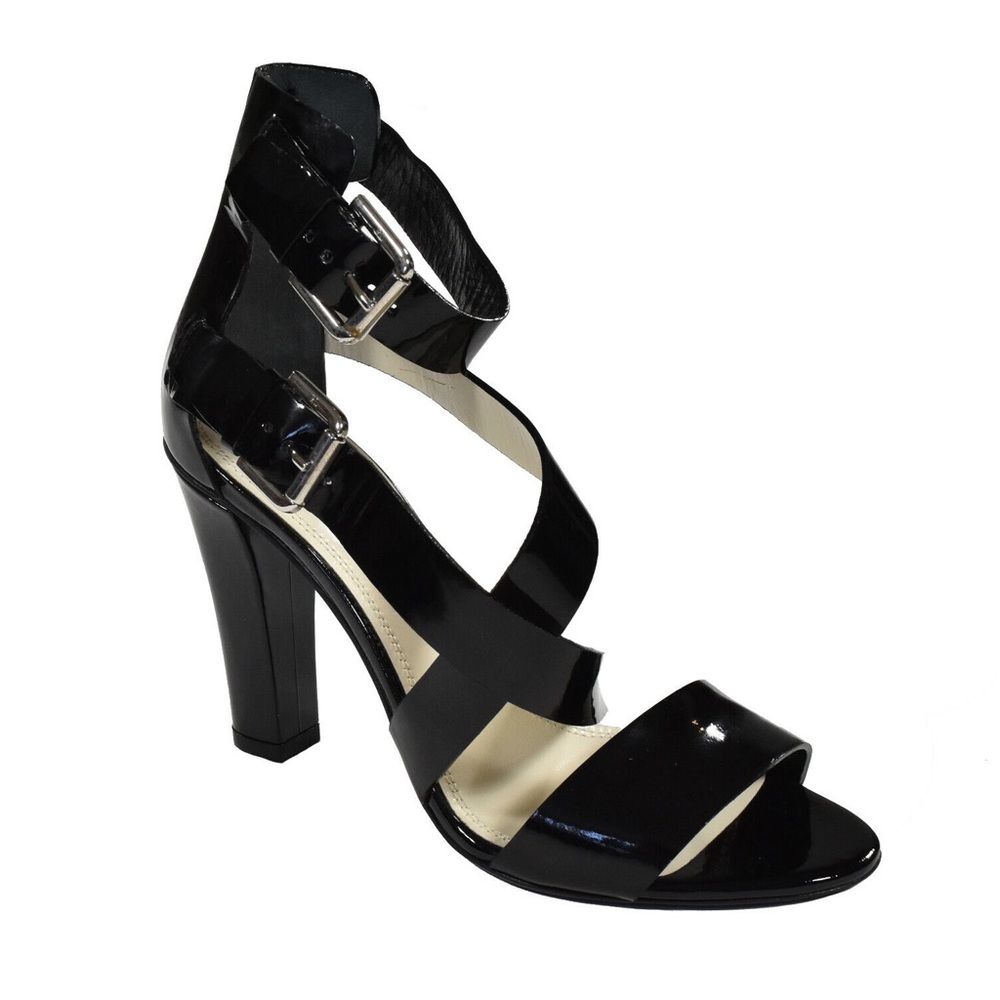 Ralph Lauren Collection Black Chunky Heel Sandals